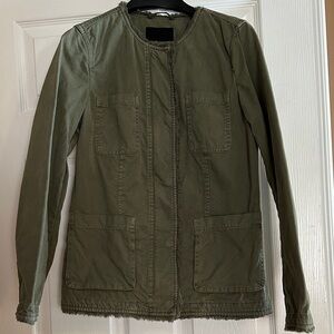 Banana Republic Olive Green Utility Jacket with Patch Pockets